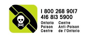 Ontario Poison Centre - 1-800-268-9017, or 416-813-5900